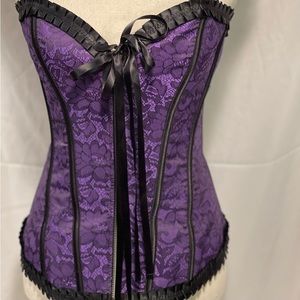 Purple and Black Corset with panty